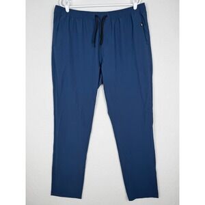 Lost Mens XL Blue Hybrid Chino Pants Stretch Waist Drawstring Lightweight